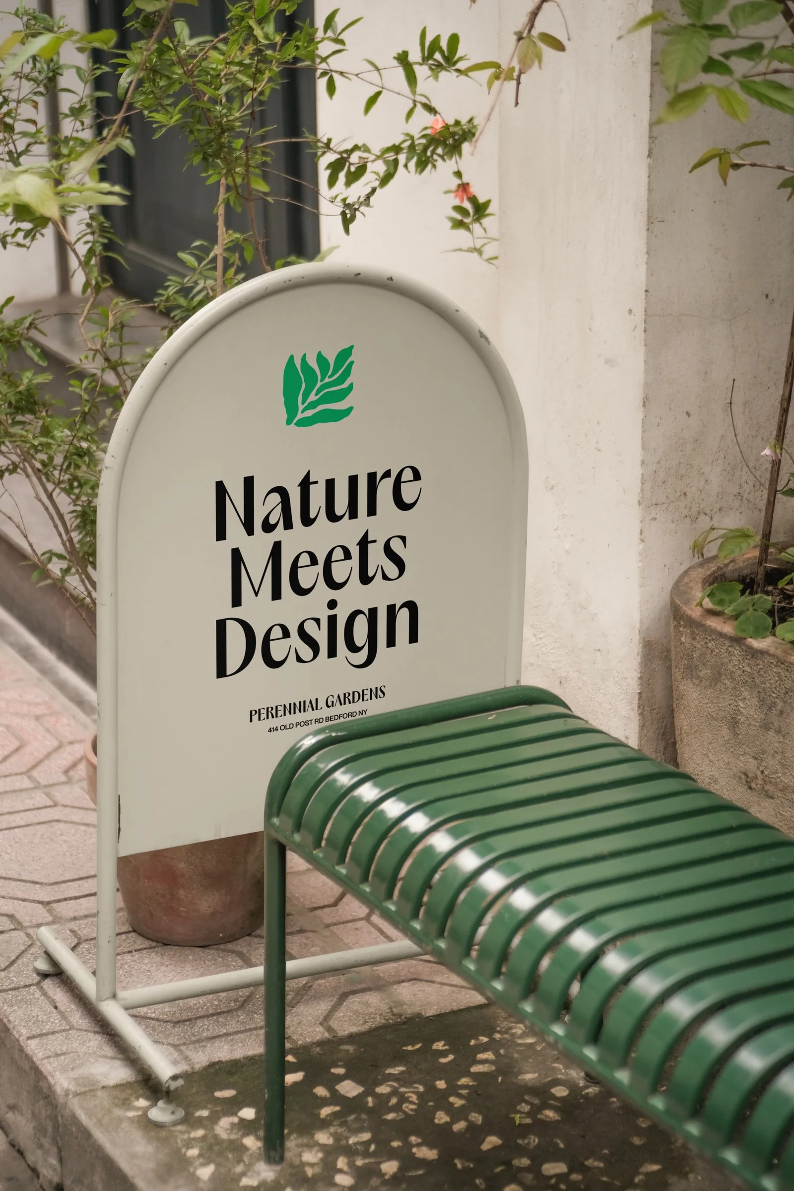 Perennial Gardens street sign: Nature Meets Design